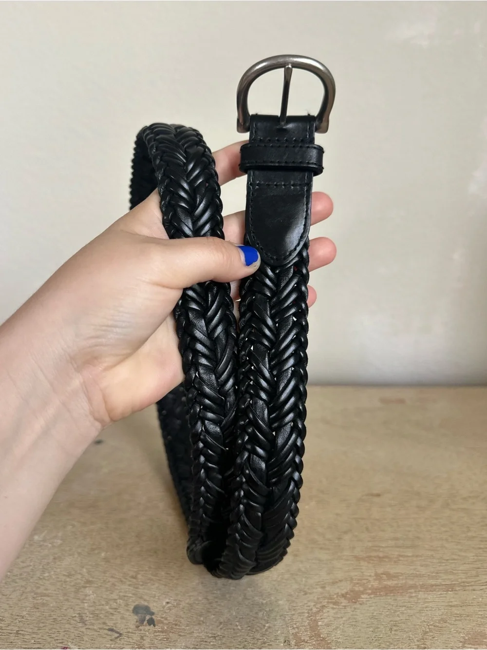 Vintage Marshall Field’s Women’s Black Woven Leather Belt